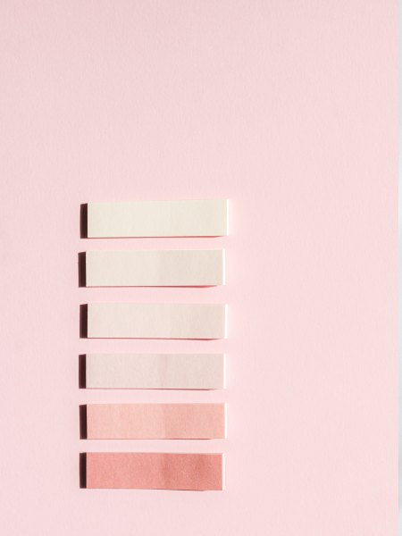 Pink sticky notes with pelvic health goals