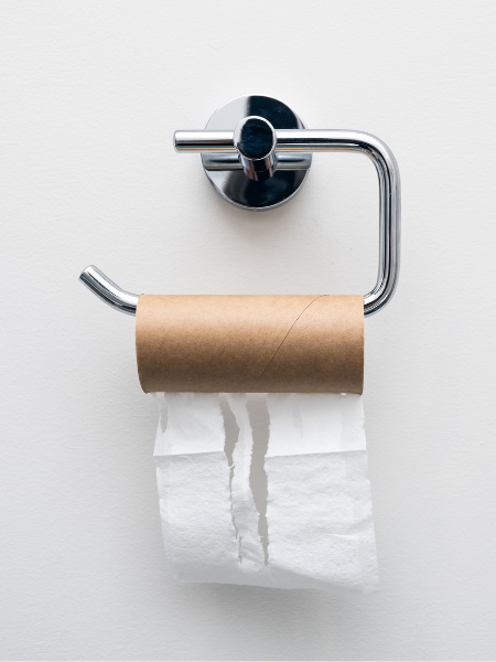 empty roll of toilet paper
